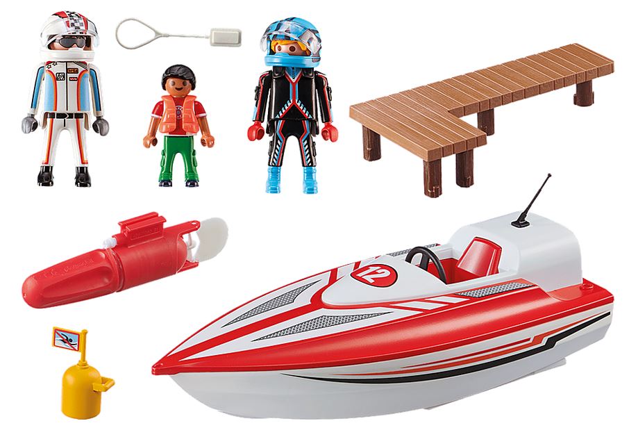 PLAYMOBIL SPORTS AND ACTION ΑΓΩΝΙΣΤΙΚΟ ΤΑΧΥΠΛΟΟ ΣΚΑΦΟΣ ΜΕ ΜΟΤΕΡ