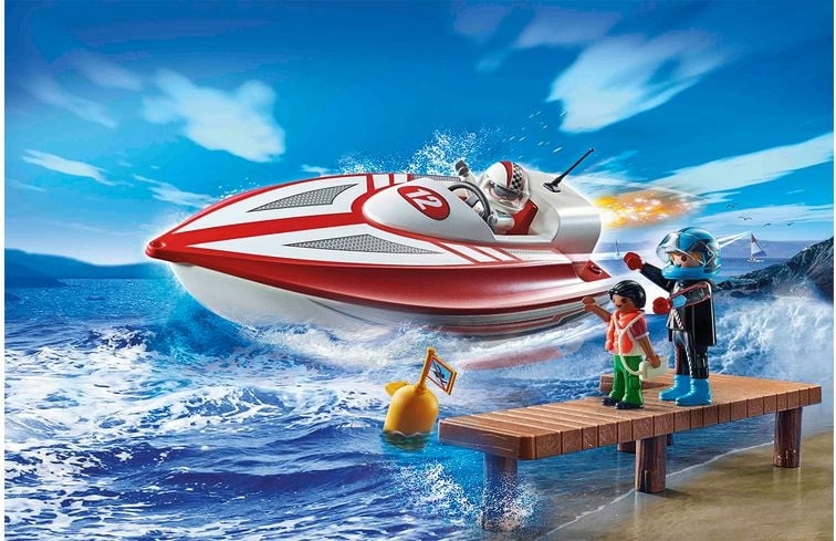 PLAYMOBIL SPORTS AND ACTION ΑΓΩΝΙΣΤΙΚΟ ΤΑΧΥΠΛΟΟ ΣΚΑΦΟΣ ΜΕ ΜΟΤΕΡ