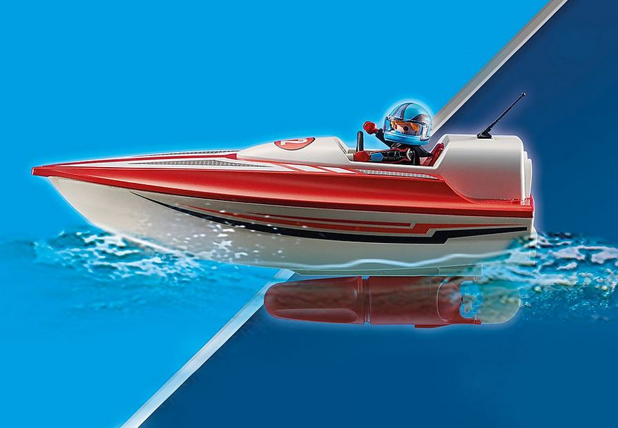 PLAYMOBIL SPORTS AND ACTION ΑΓΩΝΙΣΤΙΚΟ ΤΑΧΥΠΛΟΟ ΣΚΑΦΟΣ ΜΕ ΜΟΤΕΡ