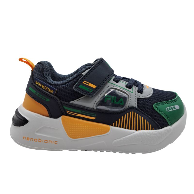 Fila MEMORY KILIGSTON 3W/R 3AF53001-265 Αθλητικό για αγόρι σε συνθετικό δέρμα και αδιαβροοποιημένο πανί (Water Resistan) Πράσινο-Μπλέ