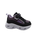Fila Flash Gordon 6V 7AF53019-801  Αθλητικό με φωτάκια για κορίτσι σε συνθετικό δέρμα Μωβ-Μαύρο
