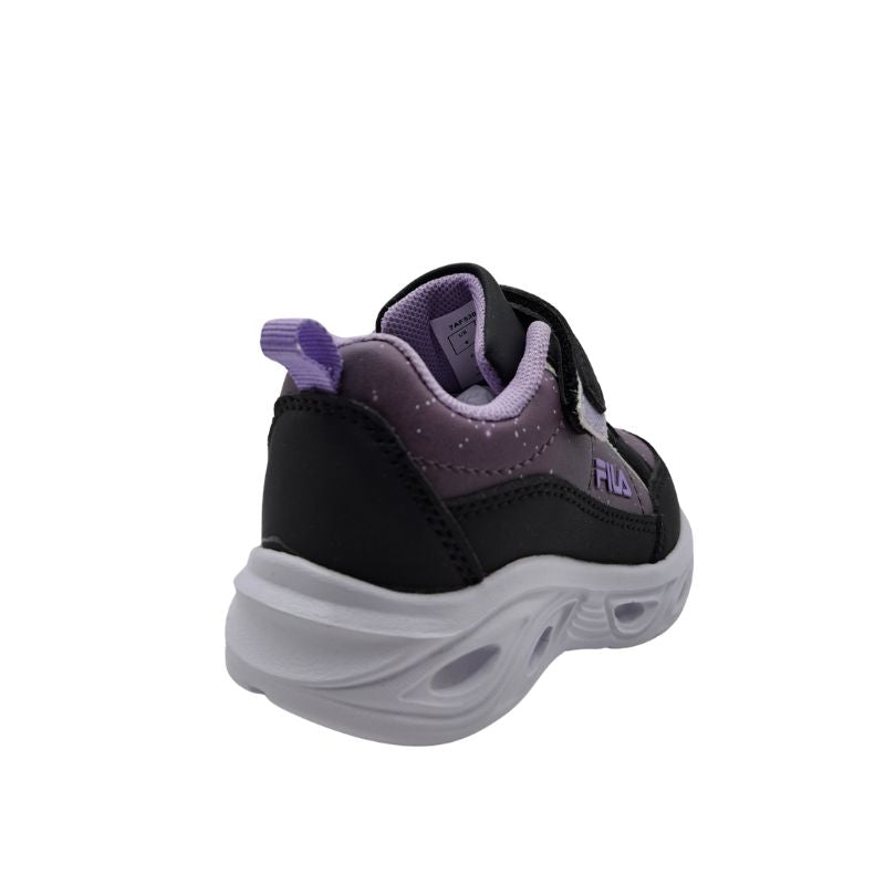 Fila Flash Gordon 6V 7AF53019-801  Αθλητικό με φωτάκια για κορίτσι σε συνθετικό δέρμα Μωβ-Μαύρο