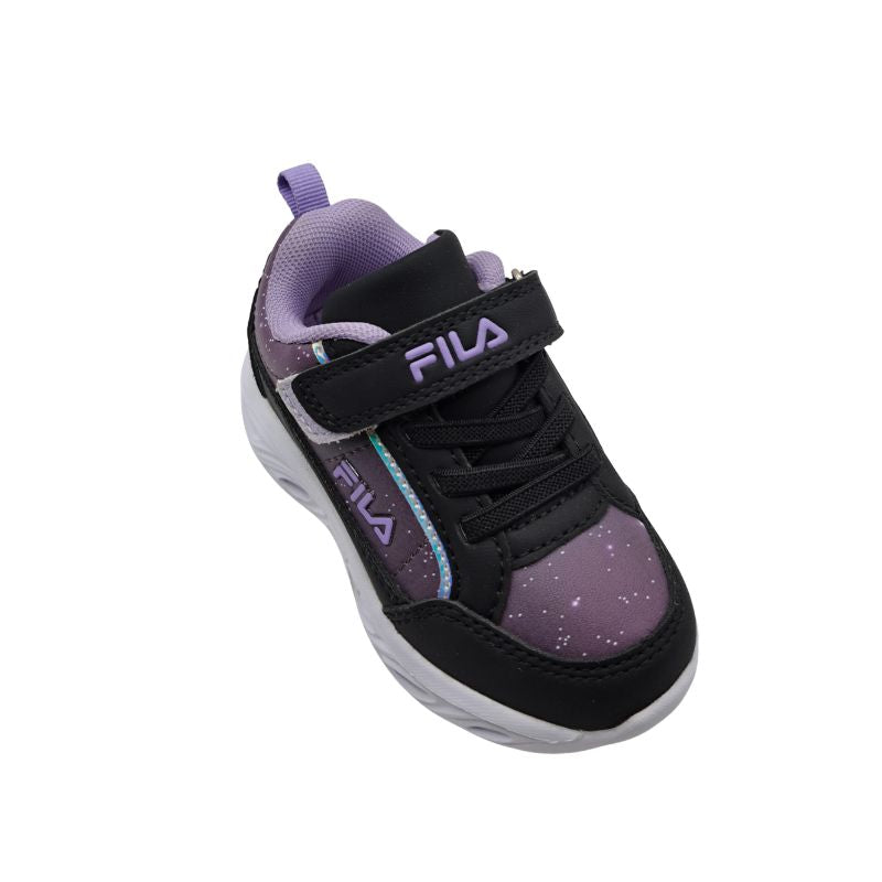 Fila Flash Gordon 6V 7AF53019-801  Αθλητικό με φωτάκια για κορίτσι σε συνθετικό δέρμα Μωβ-Μαύρο