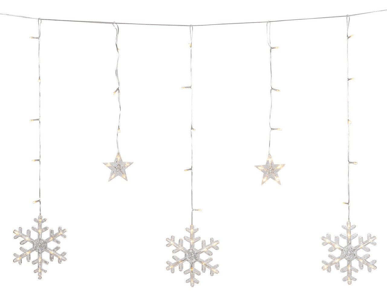 138 Led Ασύμμετρη Κουρτίνα Με Πρόγραμμα ,Μετασχηματιστή Ip44 Και Διακοσμητικές Φιγούρες ,Διάφανο Καλώδιο / Θερμό Λαμπάκι 250 x 80cm