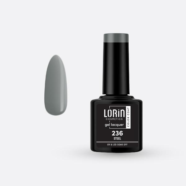 Lorin Gel Lacquer Ημιμόνιμο Βερνίκι 8ml. #236 (Steel)
