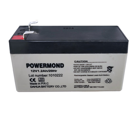 12-1.2 ΜΠΑΤAPΙΑ ΜΟΛΥΒΔΟΥ 12V 1.2Ah POWERMOND
