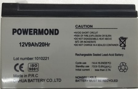 12-9 MΠΑΤAPIA ΜΟΛΥΒΔΟΥ 12V 9Ah