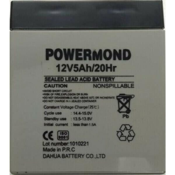 12-5 (4.5) ΜΠΑΤΑΡΙΑ ΜΟΛΥΒΔΟΥ 12V 5Ah POWERMOND