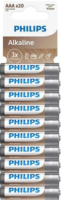 LR03 AAA ΜΠΑΤΑΡΙΕΣ ΑΛΚΑΛΙΚΕΣ ΣΕΤ 20ΤΕΜ PHILIPS