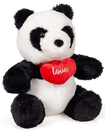 Λούτρινο Panda Με Καρδιά 24εκ. (59516V)