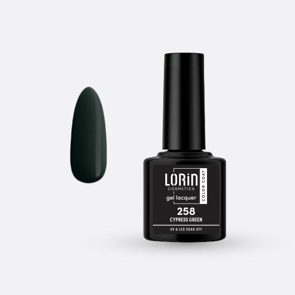 Lorin Gel Lacquer Ημιμόνιμο Βερνίκι 8ml. #258 (Cypress Green)