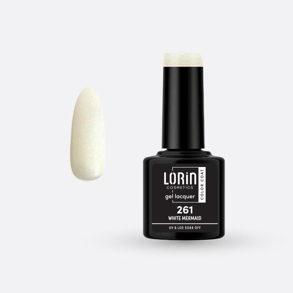 Lorin Gel Lacquer Ημιμόνιμο Βερνίκι 8ml. #261 (White Mermaid)
