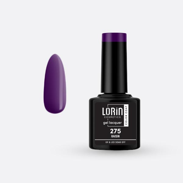 Lorin Gel Lacquer Ημιμόνιμο Βερνίκι 8ml. #275 (Raisin)