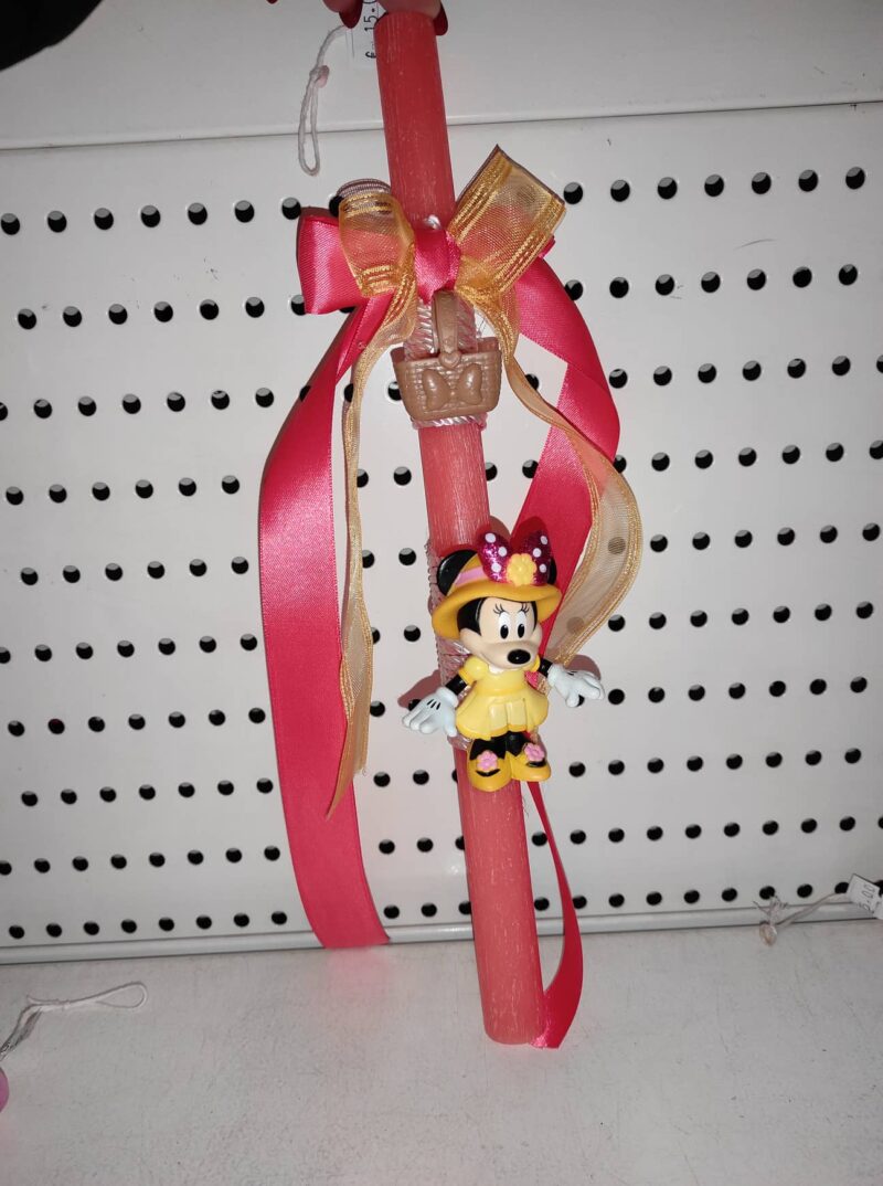 Λαμπάδα Minnie Mouse (κόκκινο χρώμα)