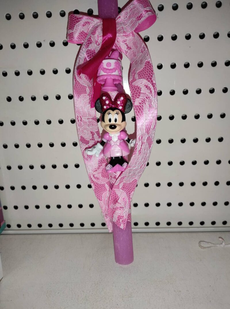 Λαμπάδα Minnie Mouse (ροζ χρώμα)