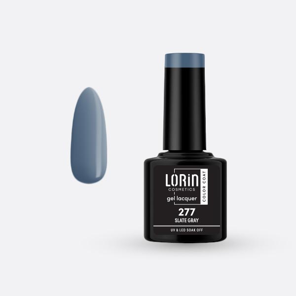 Lorin Gel Lacquer Ημιμόνιμο Βερνίκι 8ml. #277 (Slate Gray)