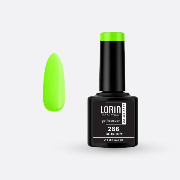 Lorin Gel Lacquer Ημιμόνιμο Βερνίκι 8ml. #286 (Greenyellow)