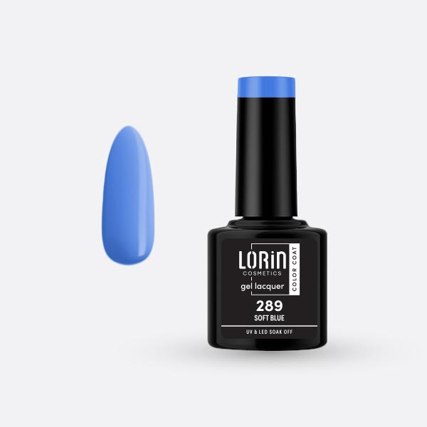 Lorin Gel Lacquer Ημιμόνιμο Βερνίκι 8ml. #289 (Soft Blue)