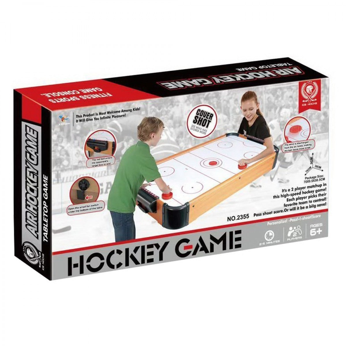 SNAINTER TOYS ΕΠΙΤΡΑΠΕΖΙΟ ΞΥΛΙΝΟ AIR HOCKEY 78 X 38 X 9