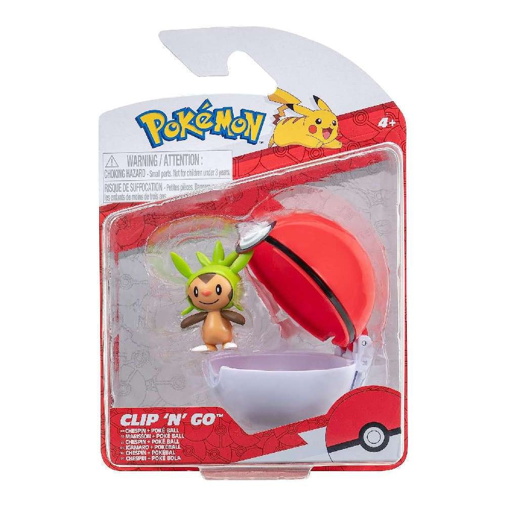 POKEMON POKE BALL CLIP N GO ΜΕ ΦΙΓΟΥΡΑ W14 – CHESPIN & POKE BALL (#JW095057-W14)