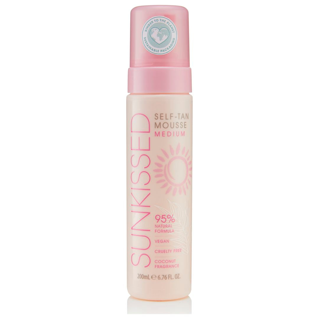 Sunkissed | Self Tan Mousse 95% Natural Ingredients Medium 200ml | SU29108
