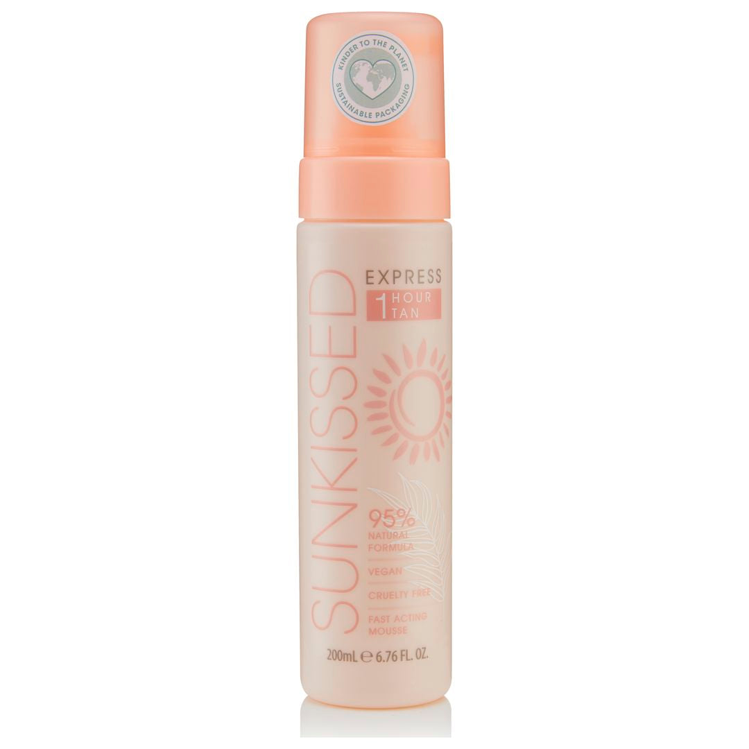 Sunkissed | Express 1 Hour Tan Mousse 95% Natural Ingredients Light - Ultra Dark 200ml | SU29111