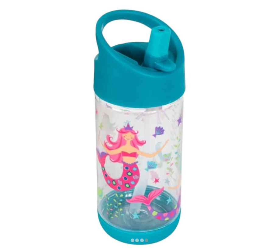 Stephen Joseph Πλαστικό Παγούρι με Καλαμάκι Γοργόνα σε γαλάζιο χρώμα 350ml SJ112228