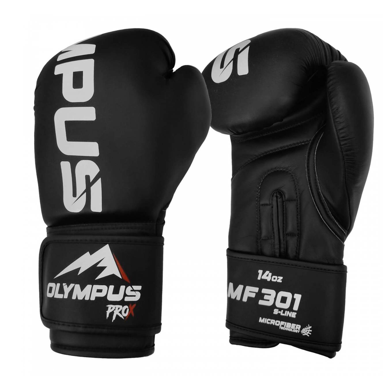 Γάντια Πυγμαχίας Olympus PROX MF301 Microfiber Tech, Mαύρα
