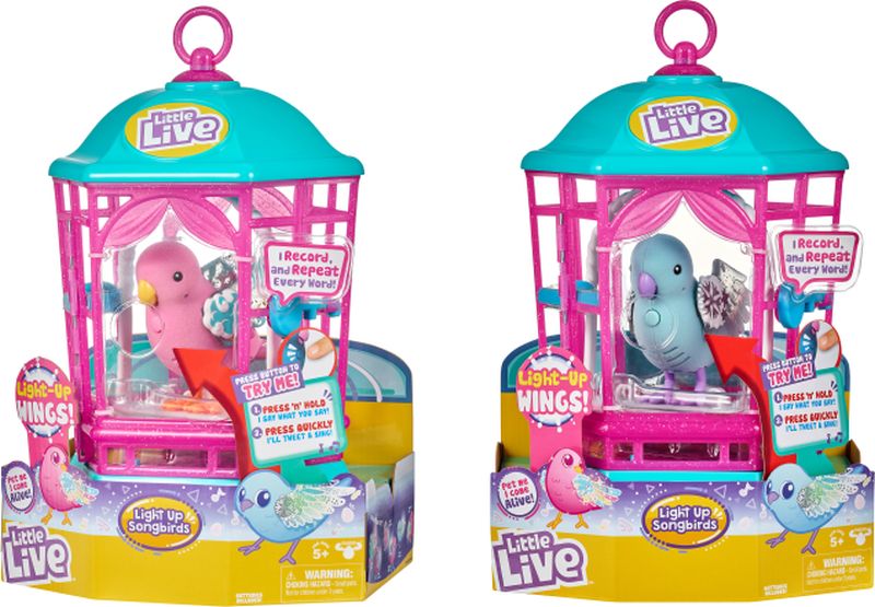 Little Live Pets Κλουβί Με Πουλάκι Cocoritos-2 Σχέδια (LPB08000)