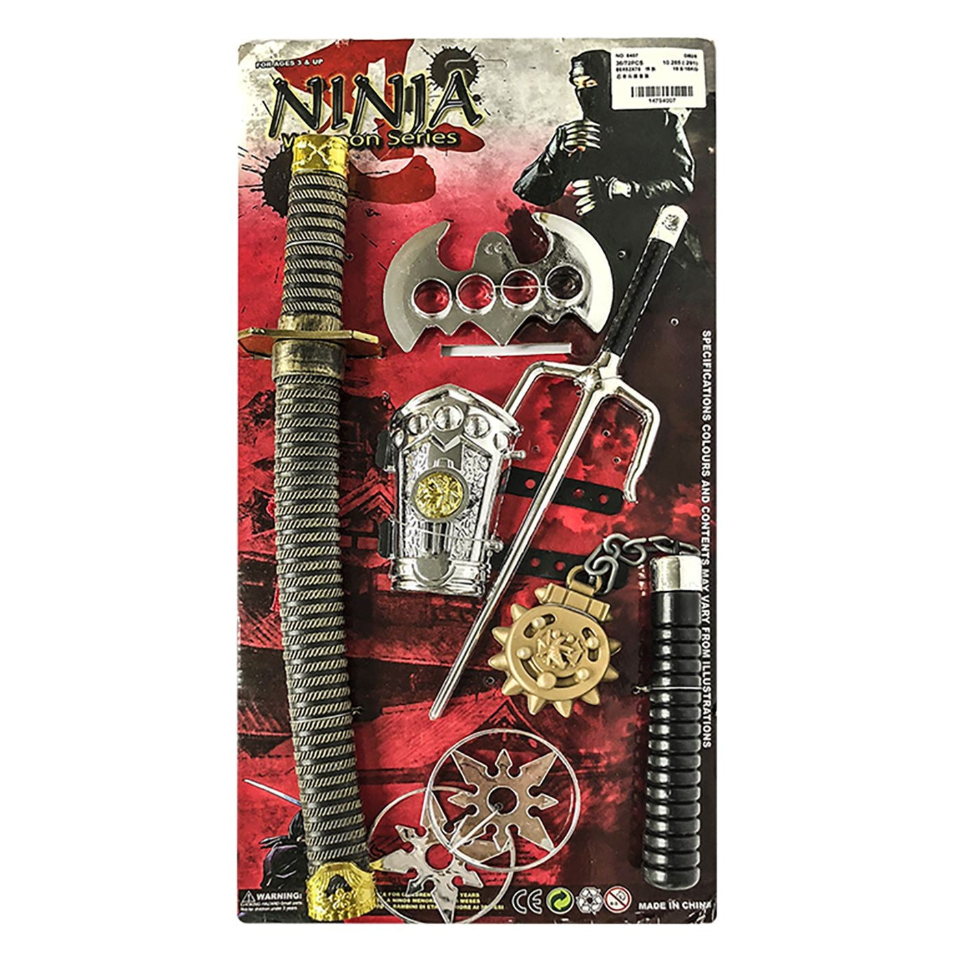 Σετ Ninja 7 τμχ. σε Καρτέλα 50x26εκ.