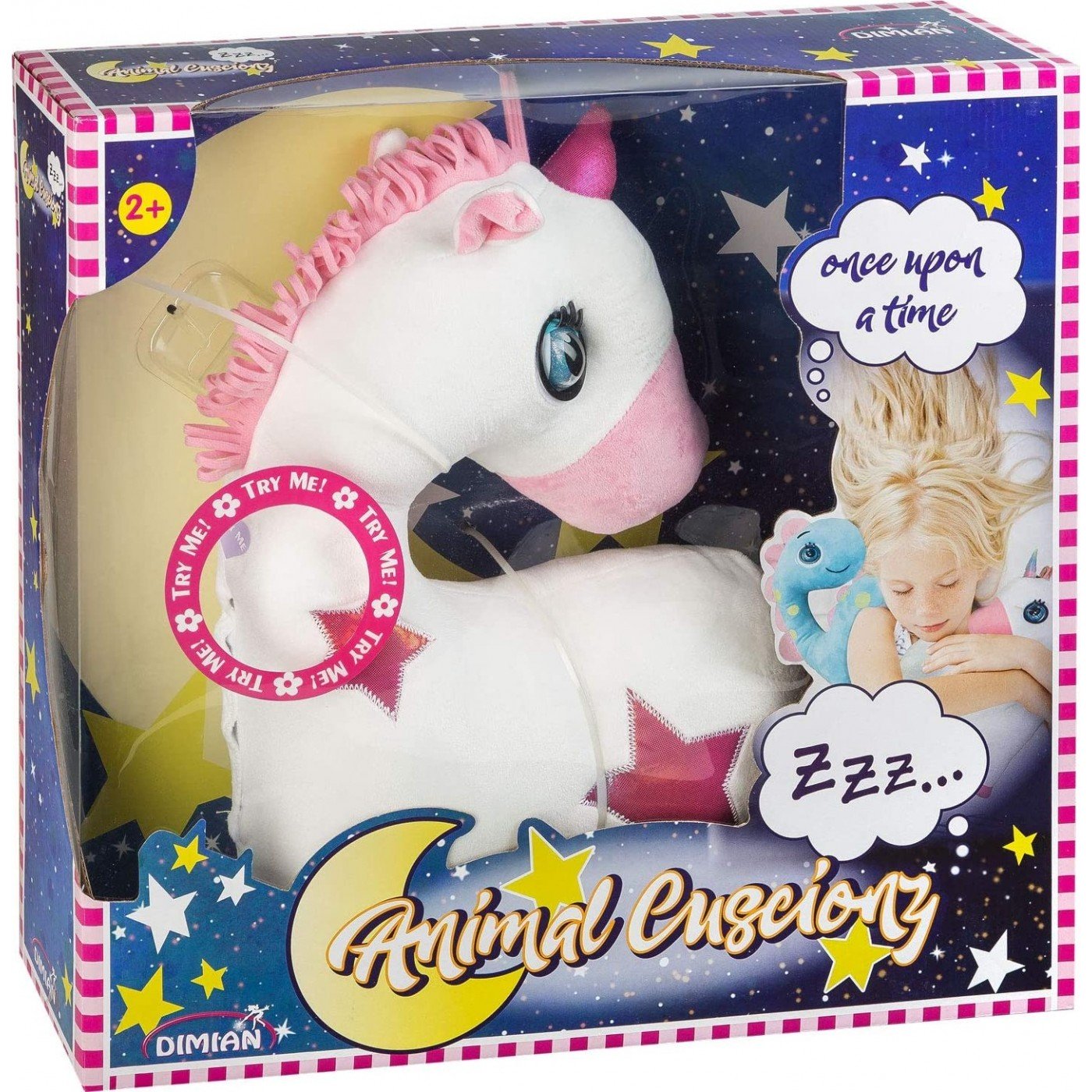 Just Toys Dimian Dimian Cuddly Annimal Cuscionz Με 3 Ιστορίες Στα Ελληνικά 45 Cm (BD2011)