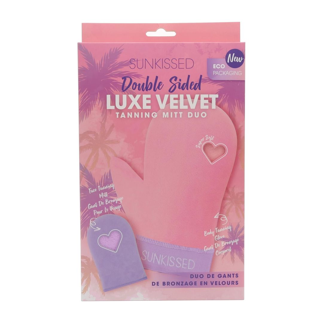 Sunkissed | Double Sided Luxe Velvet Tanning Mitt Duo | SU30524