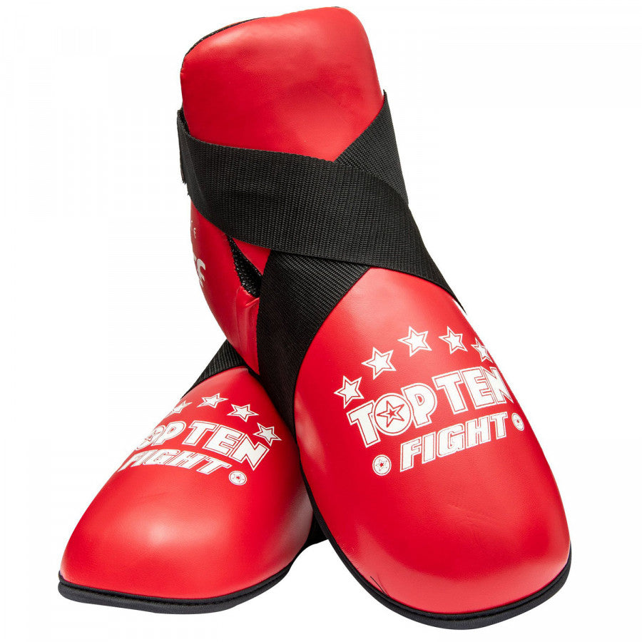 Kickboxing Προστατευτικά Ποδιών TOP TEN FIGHT Κόκκινα