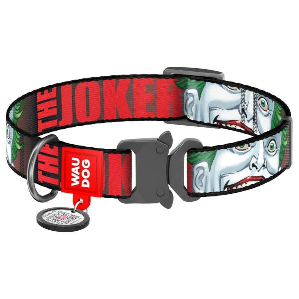 Wau Dog Περιλαίμιο Σκύλου "The Joker" Με Smart ID &amp; Μεταλλικό Κούμπωμα - 2,5x35-58cm
