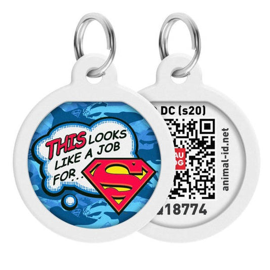 Wau Dog Smart ID "Job For Superman" - Μεταλλική Ταυτότητα Με QR Code 25mm