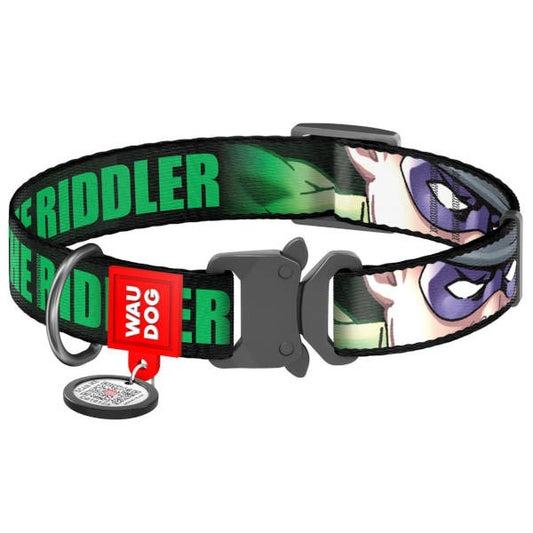 Wau Dog Περιλαίμιο Σκύλου "The Riddler" Με Smart ID &amp; Μεταλλικό Κούμπωμα - 2,5x31-49cm