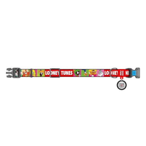 Looney Tunes Collar Red – Περιλαίμιο Σκύλου Με Smart ID & Κούμπωμα Ασφαλείας - 2x24-40cm