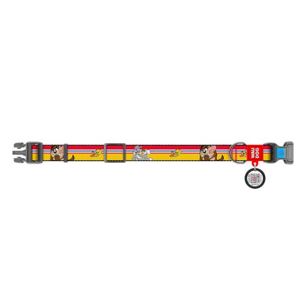 Looney Tunes Collar Yellow – Περιλαίμιο Σκύλου Με Smart ID & Κούμπωμα Ασφαλείας - 2,5x35-58cm