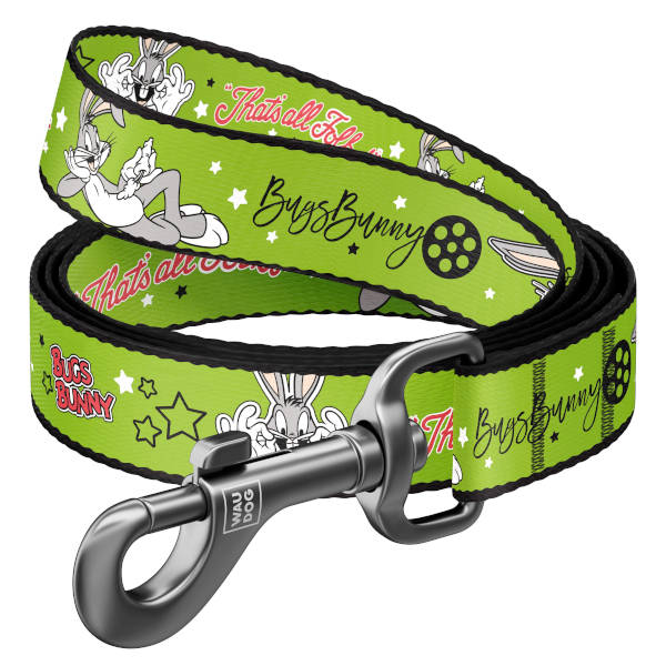 Looney Tunes Leash "Bugs Bunny" Green - Οδηγός Σκύλου Medium : 2x122cm
