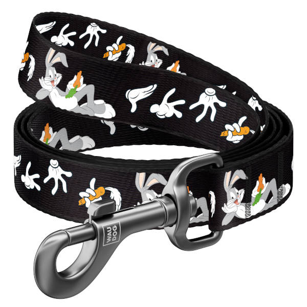Looney Tunes Leash "Bugs Bunny" Black - Οδηγός Σκύλου Medium : 2x122cm