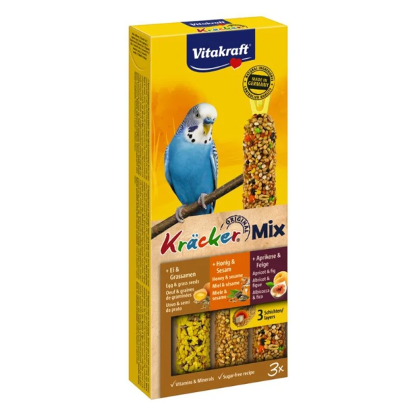Vitakraft Kräcker Mix Trio για Παπαγαλάκια – 3 Τεμάχια