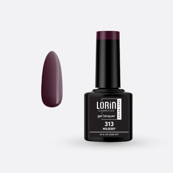 Lorin Gel Lacquer Ημιμόνιμο Βερνίκι 8ml. #313 (Mulberry)
