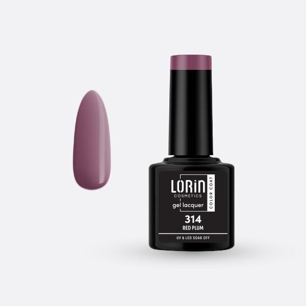 Lorin Gel Lacquer Ημιμόνιμο Βερνίκι 8ml. #314 (Red Plum)
