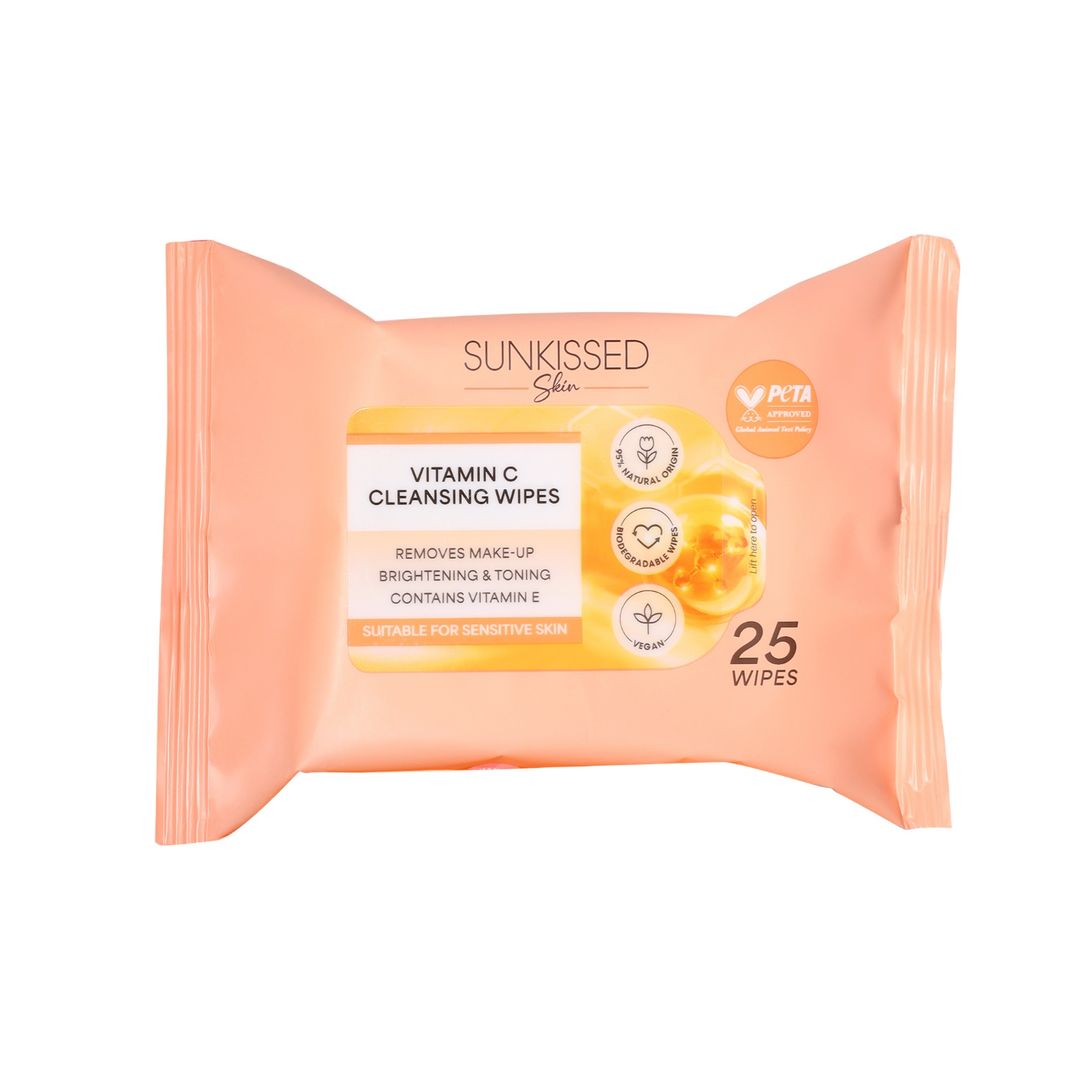Sunkissed Skin | Vitamin C Cleansing Wipes | Face & Body Makeup Remover (25pcs) | SU31872