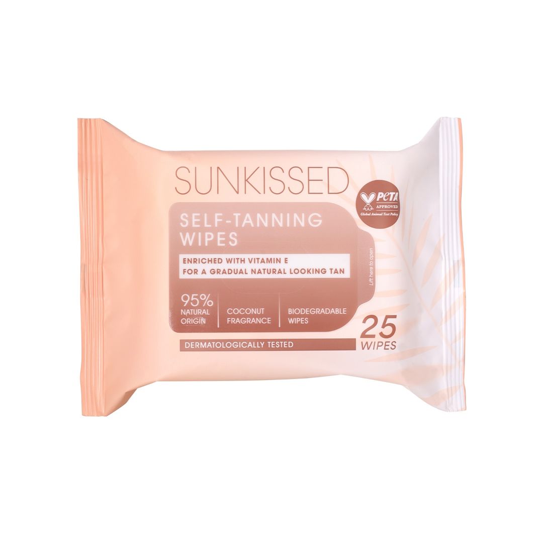 Sunkissed | Self-Tanning Wipes | Face & Body (25 Pcs) | SU31875
