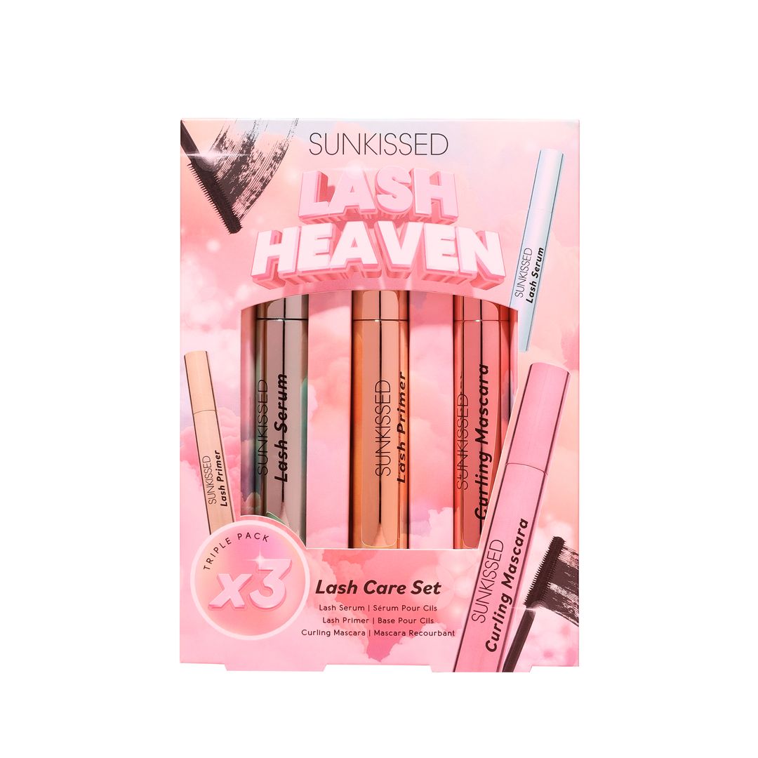 Sunkissed | Lash Heaven Care Gift Set | 3 Pack Trio | Serum, Primer & Curling Mascara (3x10ml) | SU32001
