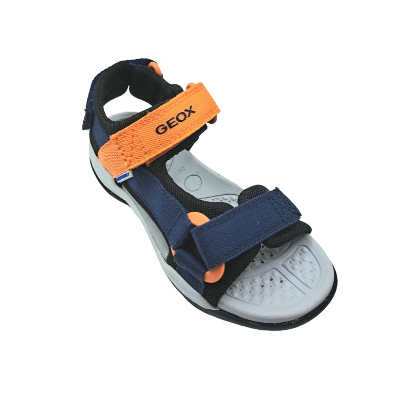 Geox J Borealis Boy J450RE 01411 C0659 Πέδιλο για αγόρι Πορτοκαλί- Μπλέ