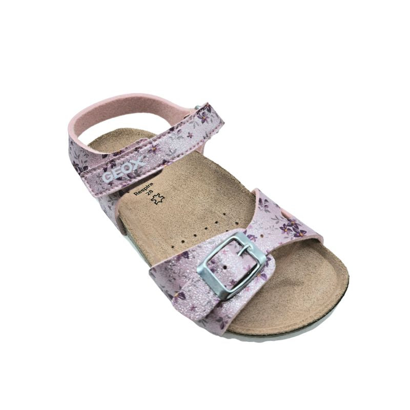 Geox J Adriel Girl J028MC 000QD C8005 Πέδιλο για κορίτσι Μεταλιζέ Ρόζ