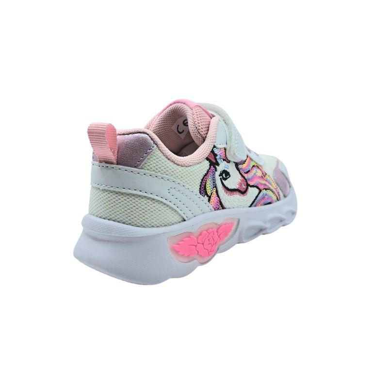 Lelli Kelly LKAL4746-BI01 Maggie Sneaker με φωτάκια για κορίτσι Unicorn σε συνθετικό δέρμα και ύφασμα Λευκό