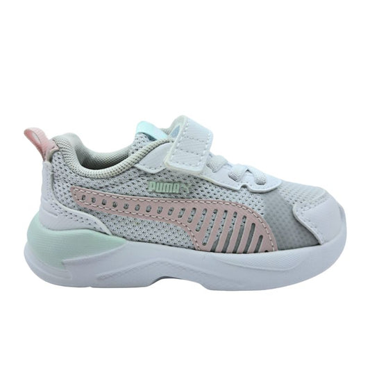 Puma X-Ray 3LT AC+Inf 401495 04 Αθλητικό για κορίτσι σε συνθετικό δέρμα και ύφασμα Λευκό-Πολύχρωμο
